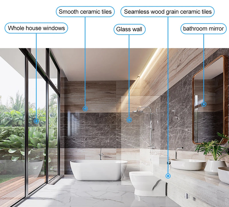 ABIR WD8 Robot Window Vacuum Cleaner,Dual Water Spray,Laser Sensor,Smart Home Glass Wall Wet Dry Cleaning ,APP&Remote Control