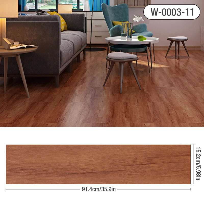 91x15cm 3D Sself-adhesive floor sticker Thicken Wood Grain Floor Wallpaper 3d Wall Sticker Waterproof room wear-resistant sticke