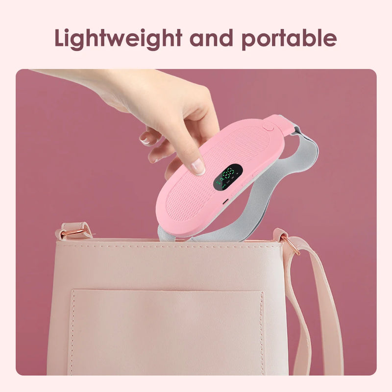 USB Uterine Warm Belt Pain Relief Menstrual Abdomen Stomach Back Waist Infrared Heating Hot Compress Vibration Massager Brace