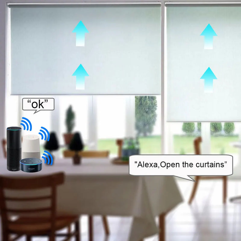 Tuya WiFi Mini Motorize Roller Blind Motor Smart life App Shutter Shade Engine For 38mm Tube Voice Smart Control Home Automation