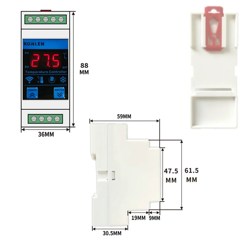 Tuya WIFI Temperature Sensor Thermometer Controller Freezer Fridge Heating Thermostat Smart Life Aquarium Incubator Temp Logger