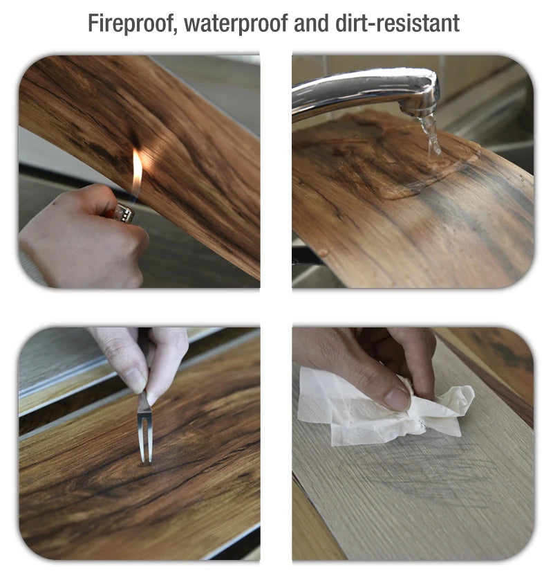 91x15cm 3D Sself-adhesive floor sticker Thicken Wood Grain Floor Wallpaper 3d Wall Sticker Waterproof room wear-resistant sticke