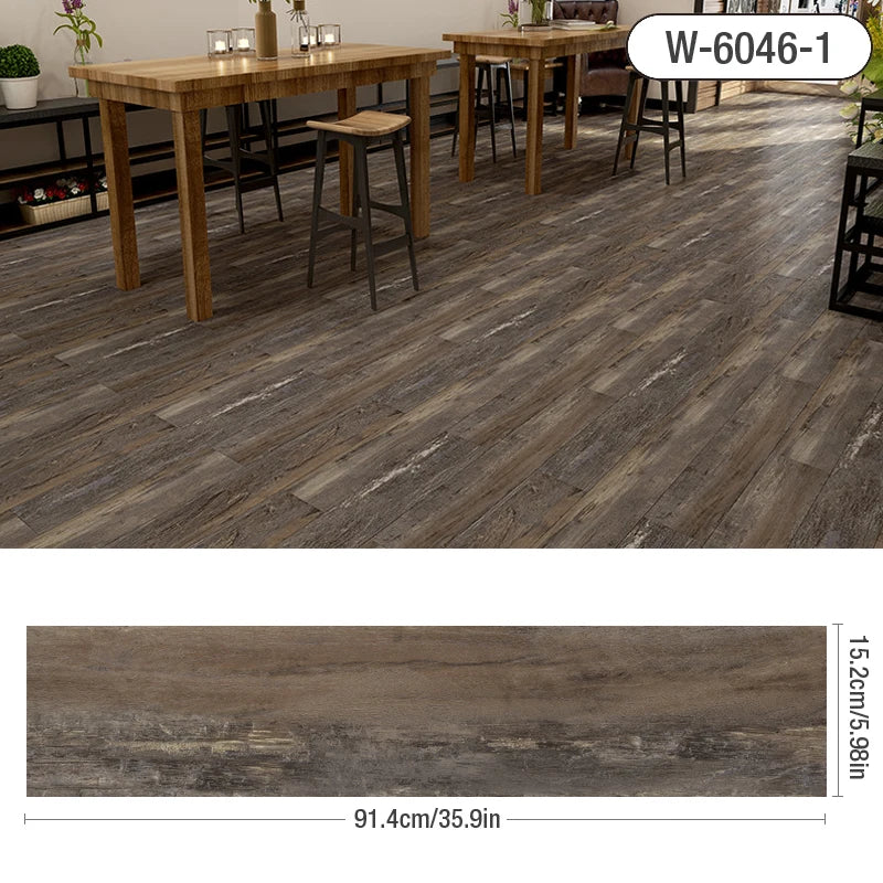 91x15cm 3D Sself-adhesive floor sticker Thicken Wood Grain Floor Wallpaper 3d Wall Sticker Waterproof room wear-resistant sticke