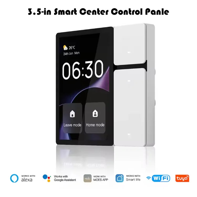 TUYA smart central control panel mini Scene mode Touch screen 3 Relays Built-in IR remote control Bluetooths Sigmesh Alexa Voice