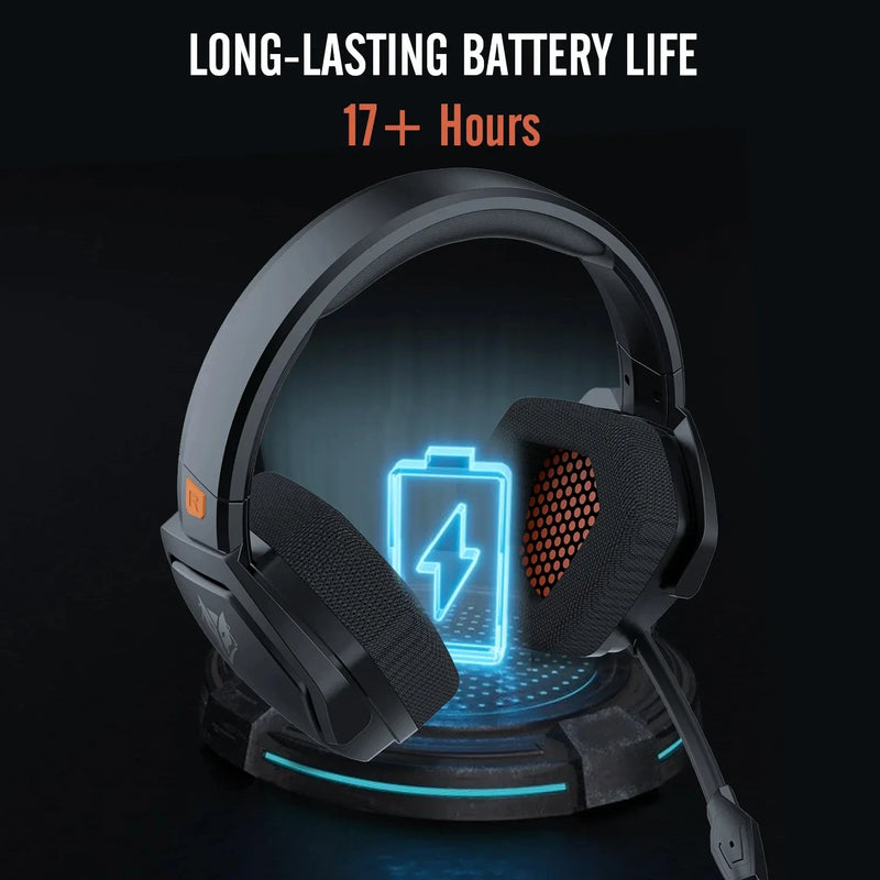 NUBWO G06 Wireless Gaming Headset with Microphone for PS5, PS4, PC, Mobile, Switch, 2.4GHz Bluetooth 5.3 Dual Gaming Headphones