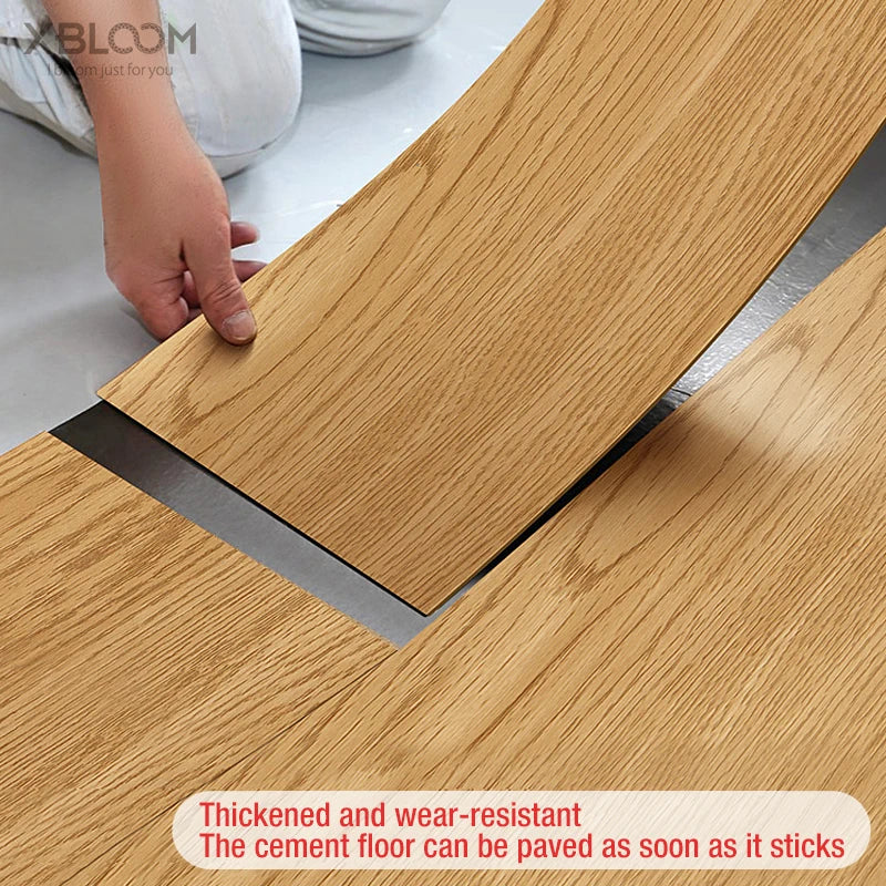 91x15cm 3D Sself-adhesive floor sticker Thicken Wood Grain Floor Wallpaper 3d Wall Sticker Waterproof room wear-resistant sticke
