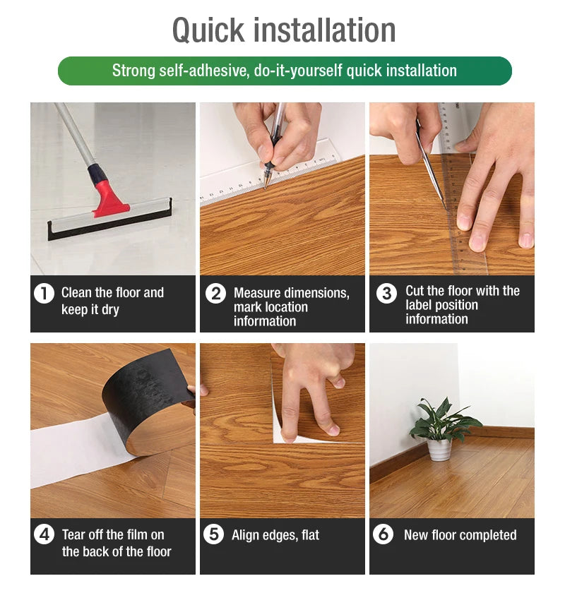 91x15cm 3D Sself-adhesive floor sticker Thicken Wood Grain Floor Wallpaper 3d Wall Sticker Waterproof room wear-resistant sticke