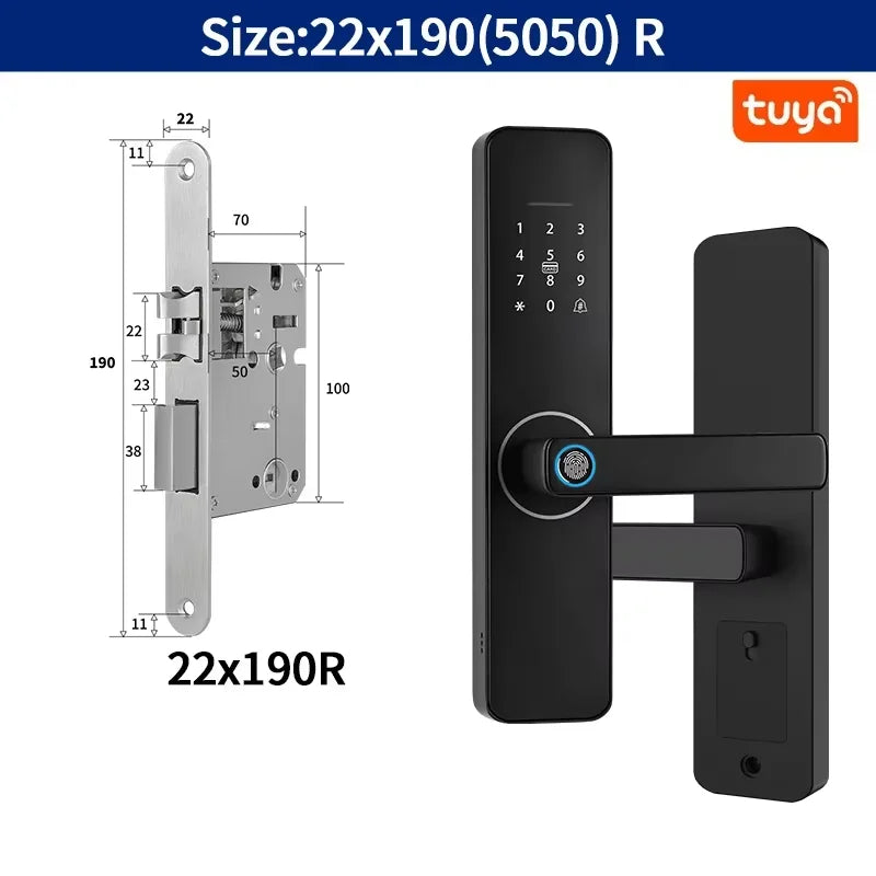 Do Brasil digital electronic lock tuya wifi smart lock biometric digital lock fingerprint lock for home house apartment