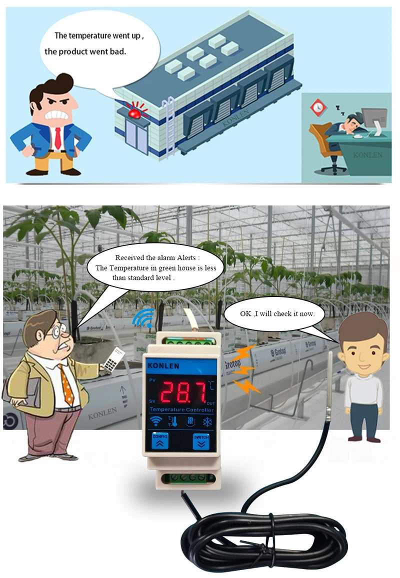 Tuya WIFI Temperature Sensor Thermometer Controller Freezer Fridge Heating Thermostat Smart Life Aquarium Incubator Temp Logger