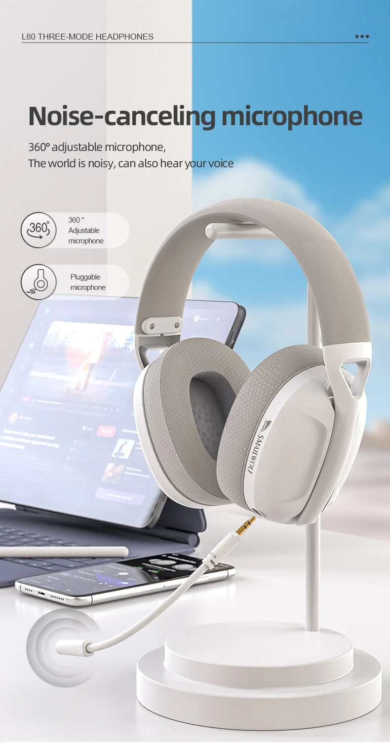SMAILWOLF Bluetooth headset wireless wired three-mode with microphone lightweight entertainment game desktop laptop