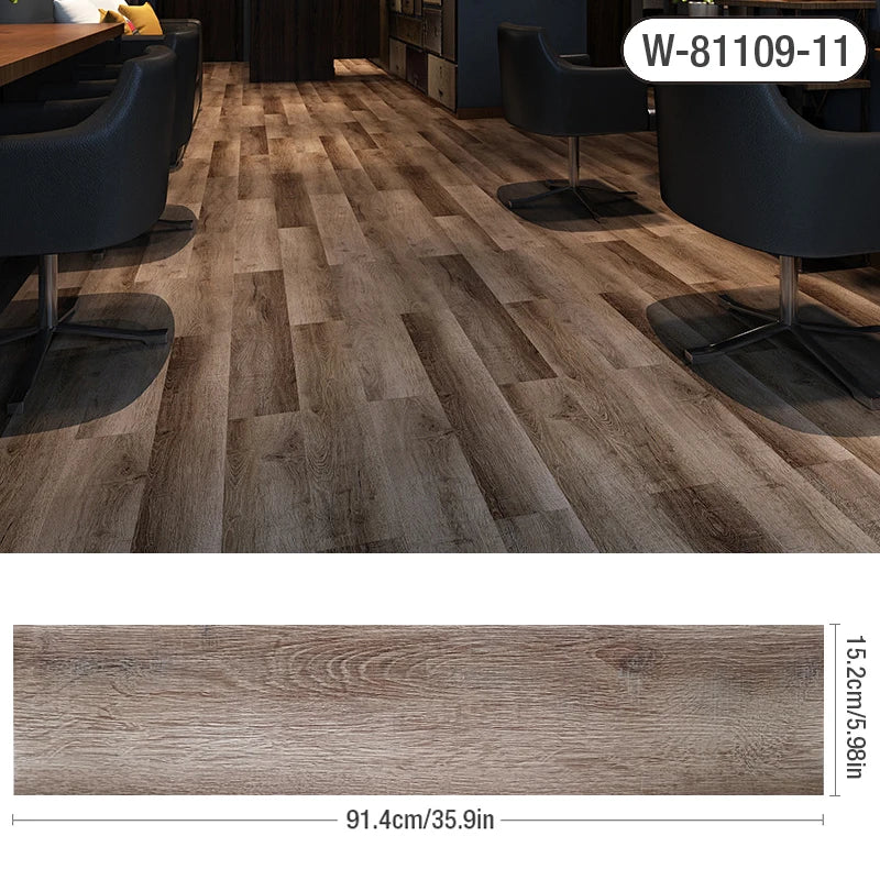 91x15cm 3D Sself-adhesive floor sticker Thicken Wood Grain Floor Wallpaper 3d Wall Sticker Waterproof room wear-resistant sticke