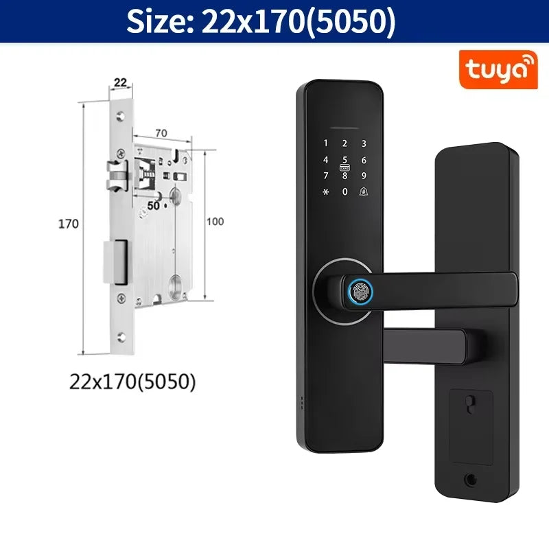Do Brasil digital electronic lock tuya wifi smart lock biometric digital lock fingerprint lock for home house apartment