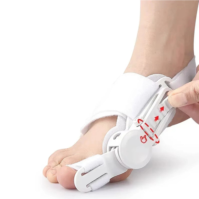Adjustable Toe Corrector Unisex Bunion Foot Hallux Valgus Braces Rotatable Toe Separator Straightener for Left and Right Foot