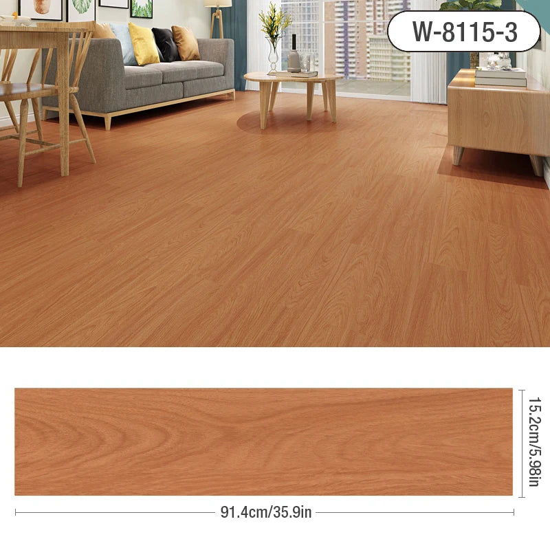 91x15cm 3D Sself-adhesive floor sticker Thicken Wood Grain Floor Wallpaper 3d Wall Sticker Waterproof room wear-resistant sticke