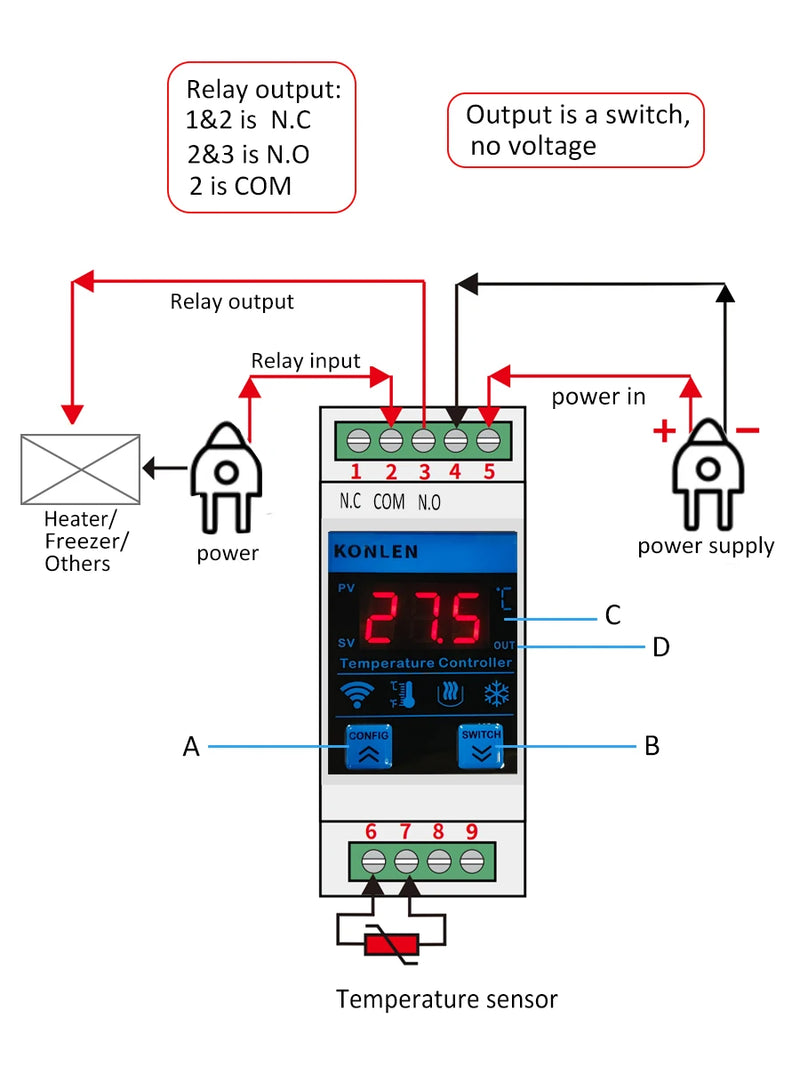Tuya WIFI Temperature Sensor Thermometer Controller Freezer Fridge Heating Thermostat Smart Life Aquarium Incubator Temp Logger