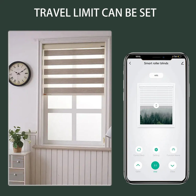 Tuya WiFi Mini Motorize Roller Blind Motor Smart life App Shutter Shade Engine For 38mm Tube Voice Smart Control Home Automation