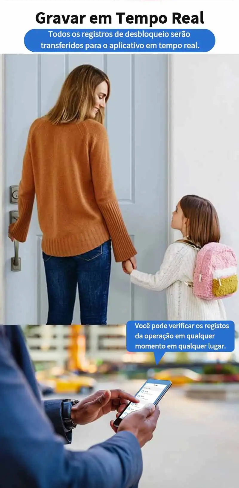 Do Brasil digital electronic lock tuya wifi smart lock biometric digital lock fingerprint lock for home house apartment