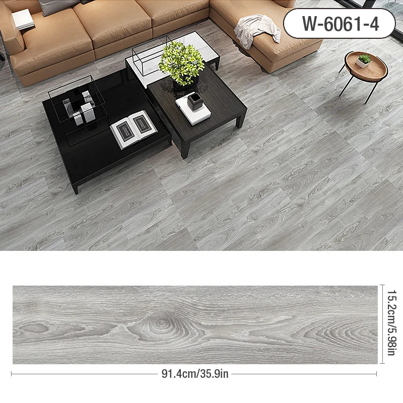 91x15cm 3D Sself-adhesive floor sticker Thicken Wood Grain Floor Wallpaper 3d Wall Sticker Waterproof room wear-resistant sticke