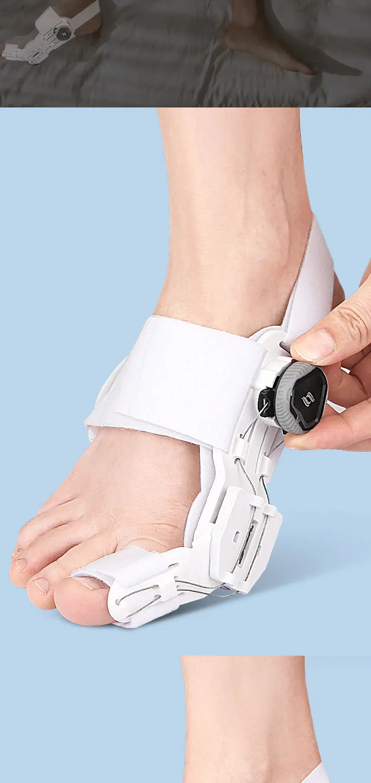 1PC Bunion Corrector Unisex Foot Hallux Valgus Braces Rotatable Toe Separator Straightener Adjustable Finger Toe Corrector
