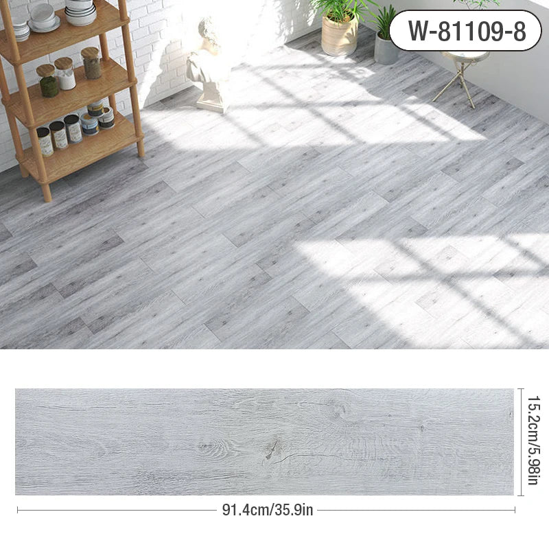 91x15cm 3D Sself-adhesive floor sticker Thicken Wood Grain Floor Wallpaper 3d Wall Sticker Waterproof room wear-resistant sticke
