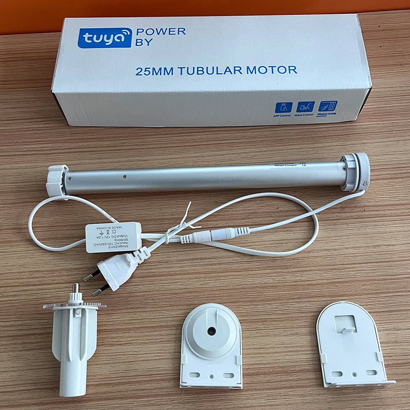 Tuya WiFi Mini Motorize Roller Blind Motor Smart life App Shutter Shade Engine For 38mm Tube Voice Smart Control Home Automation