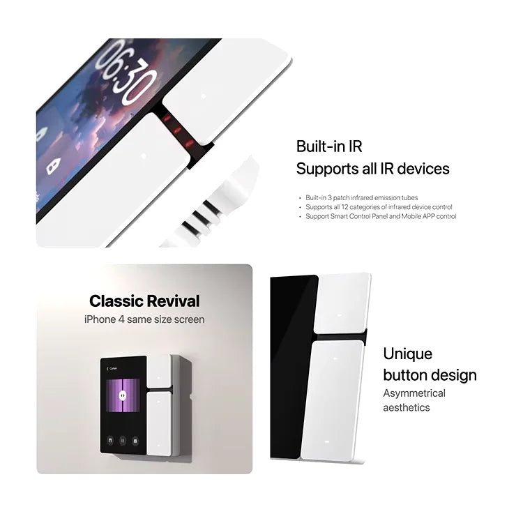 TUYA smart central control panel mini Scene mode Touch screen 3 Relays Built-in IR remote control Bluetooths Sigmesh Alexa Voice