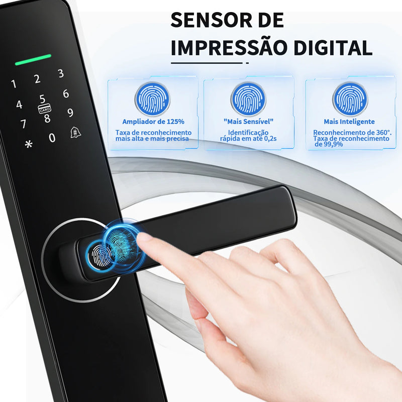 Do Brasil digital electronic lock tuya wifi smart lock biometric digital lock fingerprint lock for home house apartment