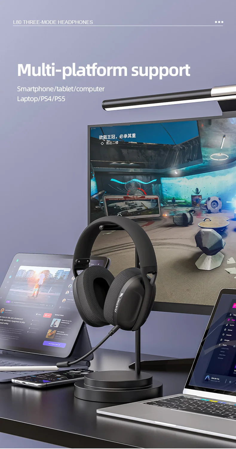 SMAILWOLF Bluetooth headset wireless wired three-mode with microphone lightweight entertainment game desktop laptop