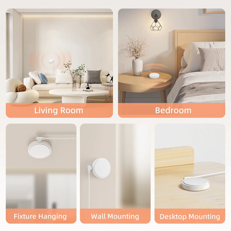 AVATTO Tuya WiFi Human Presence Sensor Millimeter Wave Radar PIR Motion Sensor Burglar Alarm Detection For Alexa Google Home