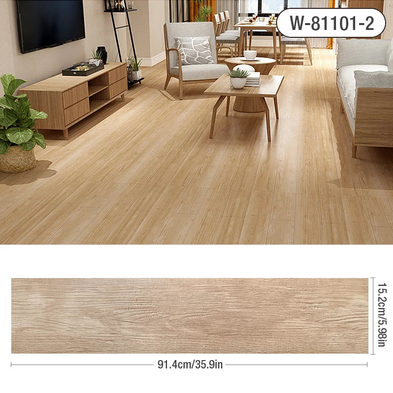 91x15cm 3D Sself-adhesive floor sticker Thicken Wood Grain Floor Wallpaper 3d Wall Sticker Waterproof room wear-resistant sticke
