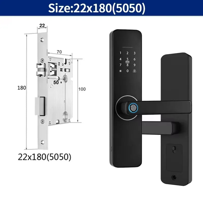 Do Brasil digital electronic lock tuya wifi smart lock biometric digital lock fingerprint lock for home house apartment