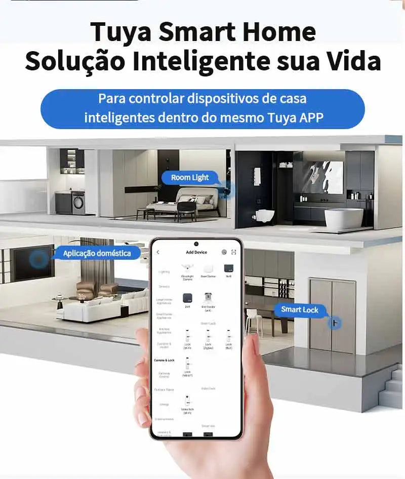 Do Brasil digital electronic lock tuya wifi smart lock biometric digital lock fingerprint lock for home house apartment